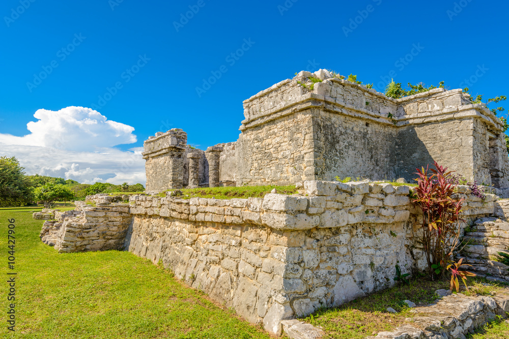 Mayan Ruins of Tulum. Tulum Archaeological Site. Mexico.