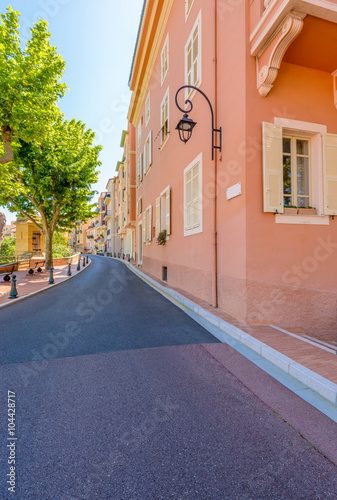 Street in Monaco Village in Monaco Monte Carlo, France. © karamysh