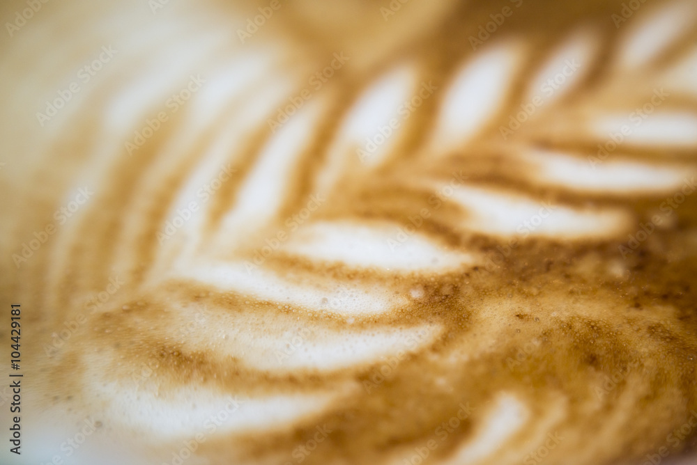 Close Up Of Cappuccino Art Background Close Up Of Cappuccino Art Background