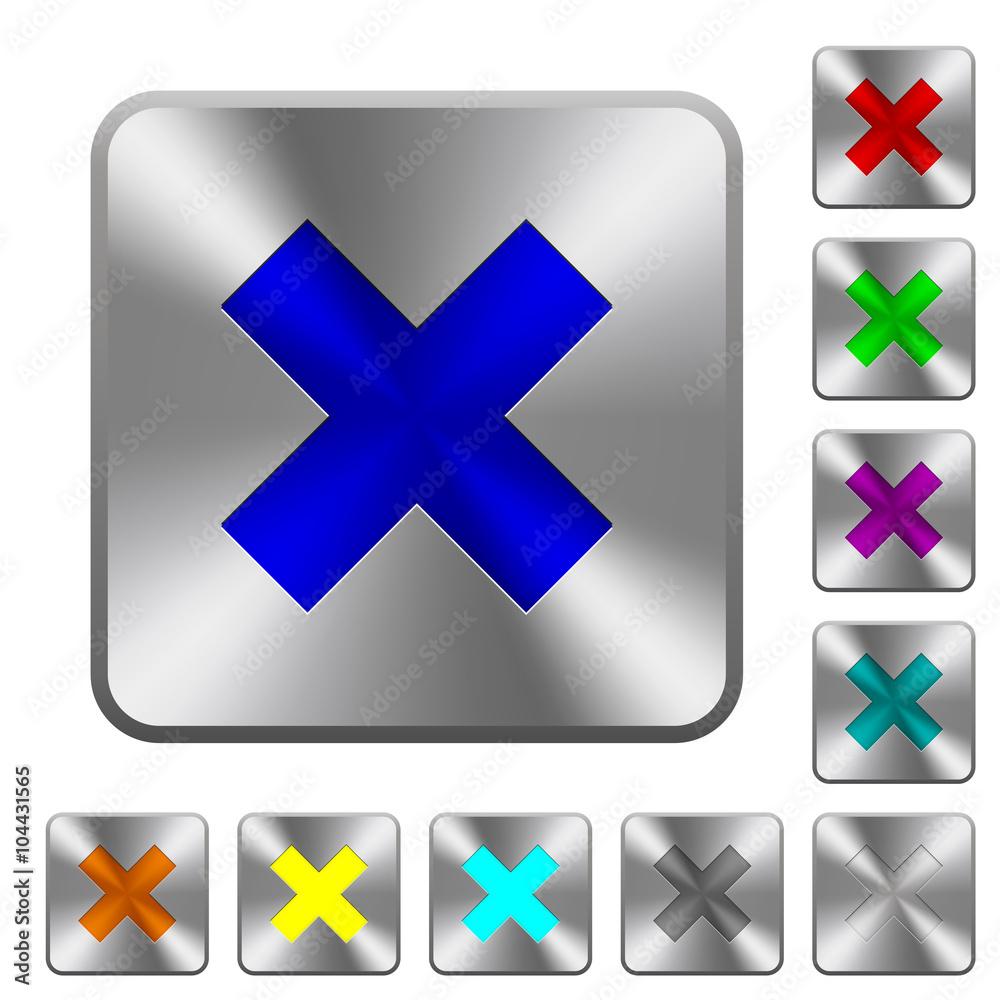 Fototapeta premium Steel cancel buttons