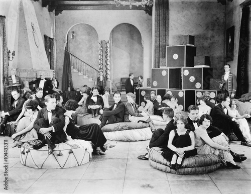 Group of people sitting on ...