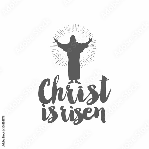 Biblical illustration. Christ is risen. Happy Easter