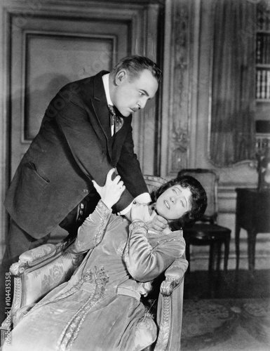 Slika na platnu Man choking woman