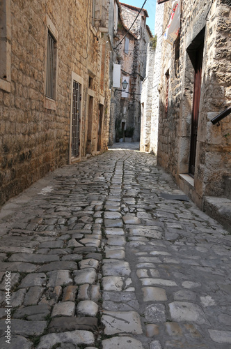 Cobbled street in a medieval town