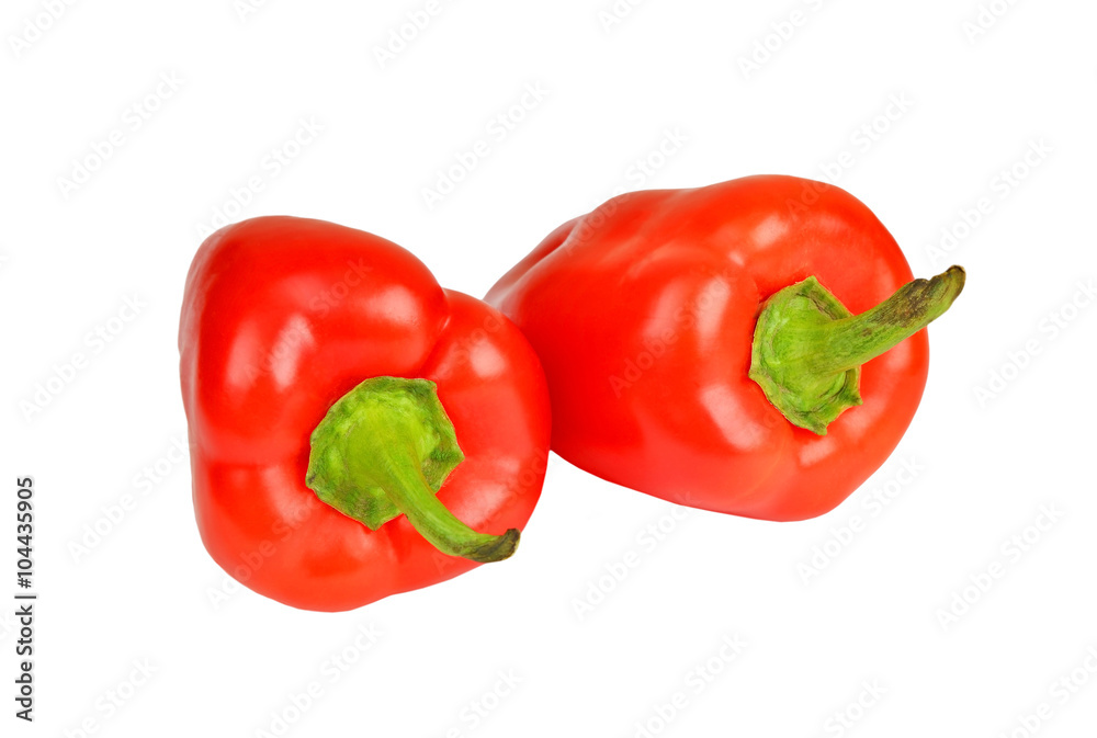 Red pepper on white Red pepper on white