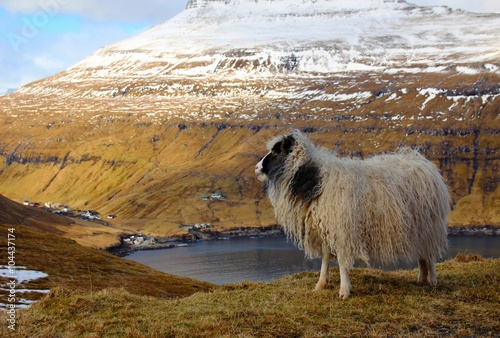 The Faroe Islands on a winter day in the north Atlantic 