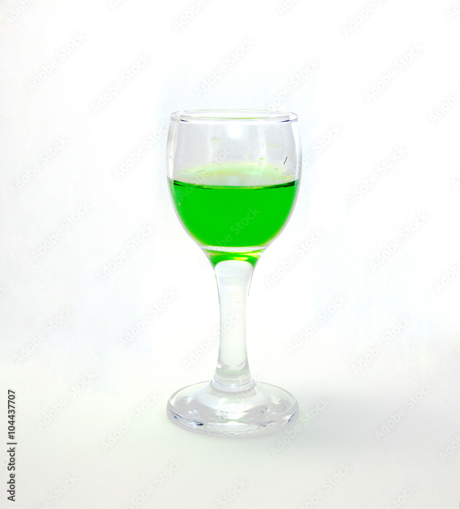 Glass with colored liquid Glass with colored liquid