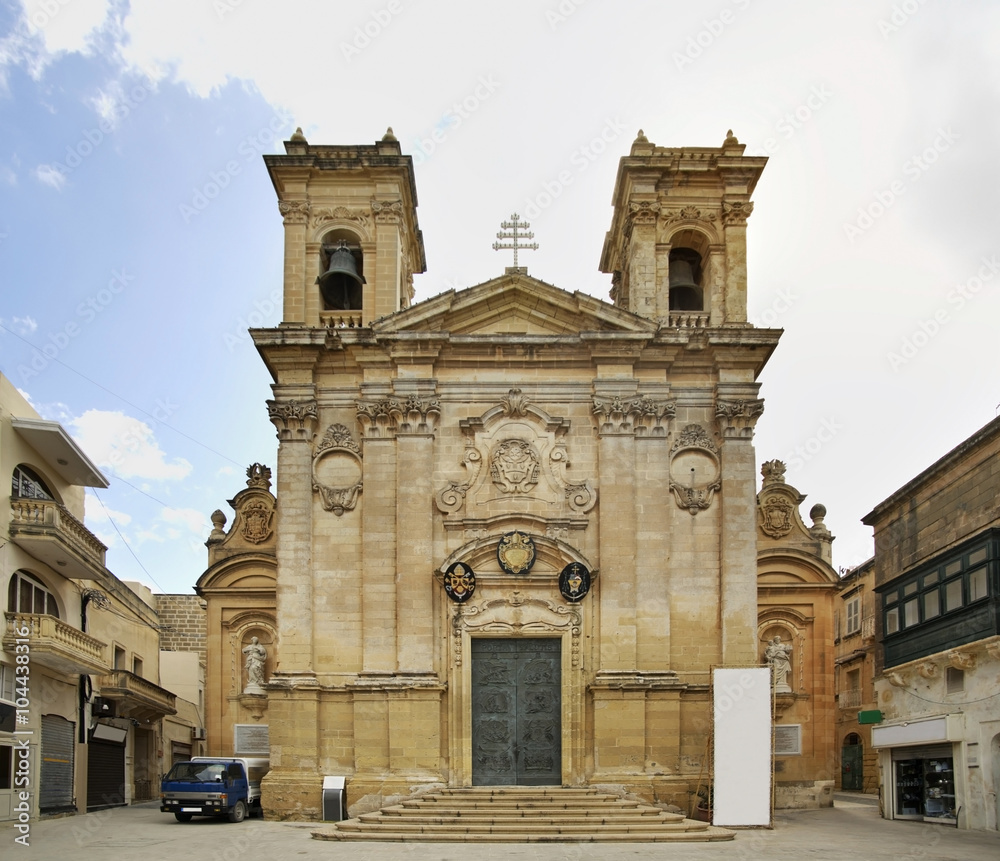 Church of St. George in Victoria. Gozo island. Malta