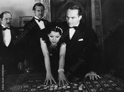 Фотография Shocked people at craps table