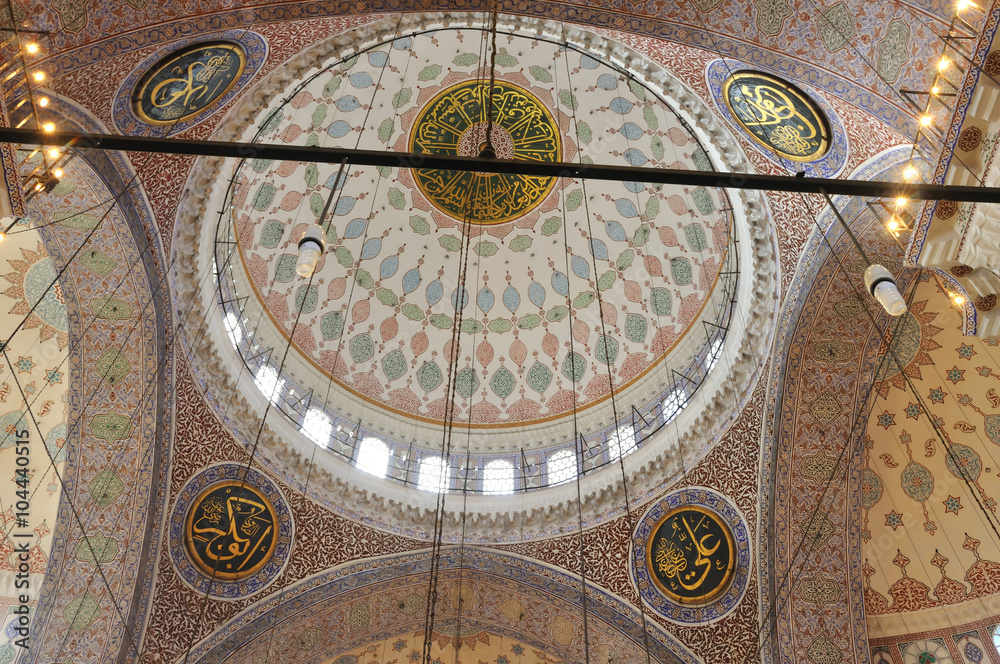 Magnificent Islamic Architecture, in the blue Mosque, Istanbul
