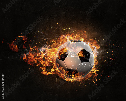 Fototapeta Naklejka Na Ścianę i Meble -  Ball burning in fire