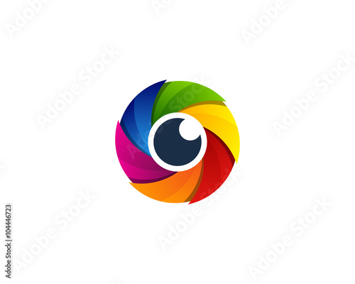 Camera Colorful Photography Logo Design Template