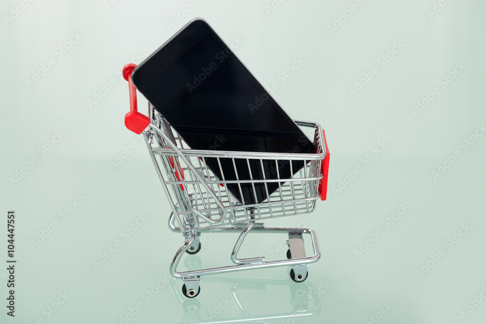 Cell Phone In Shopping Cart