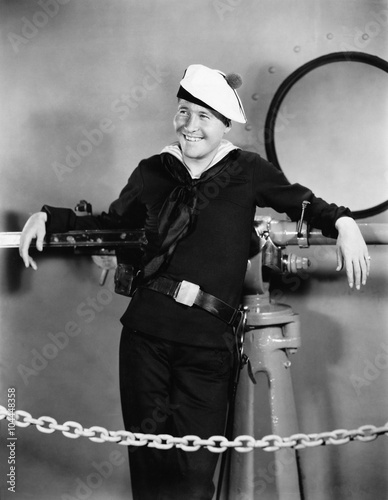 Fotografie Portrait of happy sailor