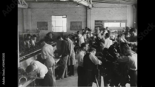 Students learn to become pilots at American Airlines pilot school in 1939. photo