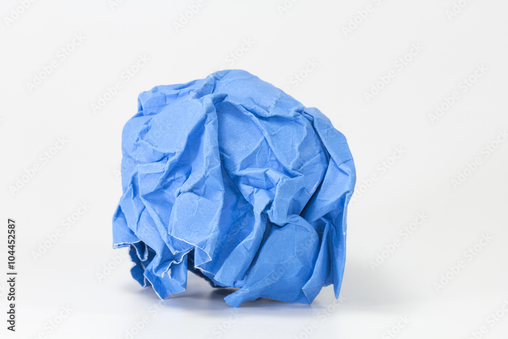 blue paper balls on gray background