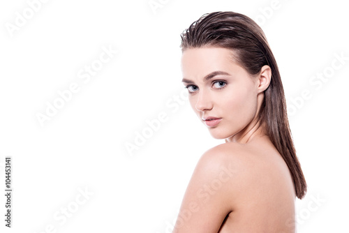 Pretty woman after spa massage