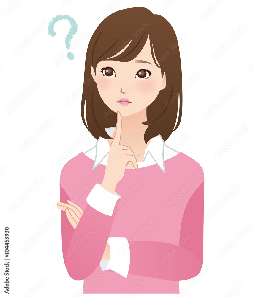 女性 疑問 ポーズ 表情 女性 疑問 ポーズ 表情