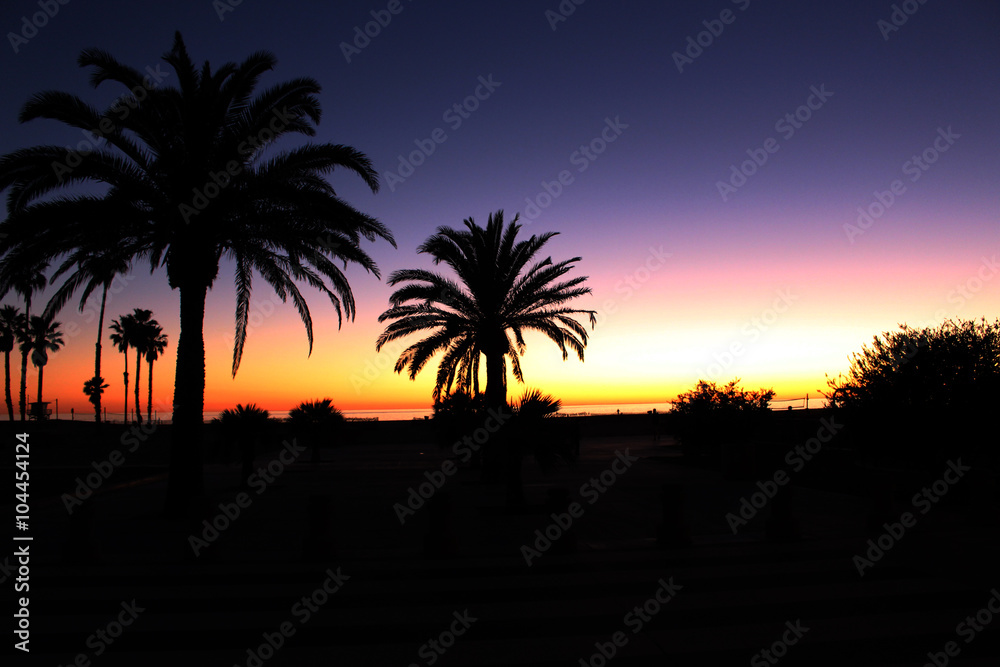 sunset at the beach