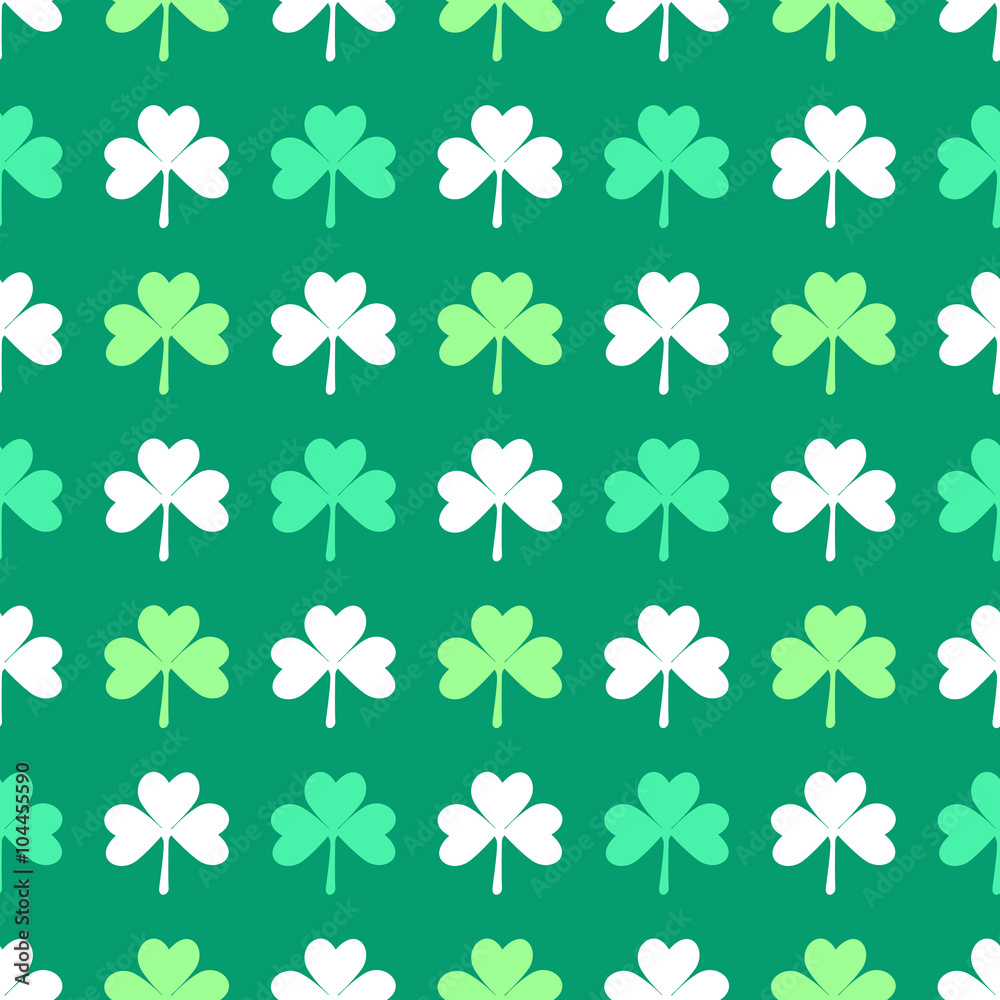 Irish Shamrock leaves pattern
