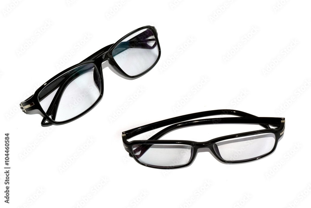 Black Frame Eyeglasses isolate on white background Black Frame Eyeglasses isolate on white background