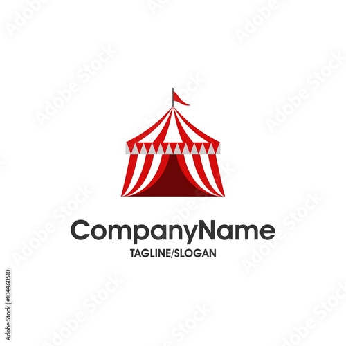 circus tent logo icon Vector