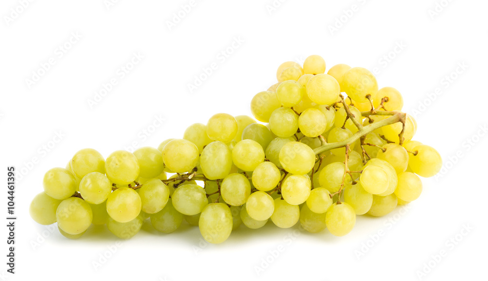 Fresh green grapes isolated on white background Fresh green grapes isolated on white background