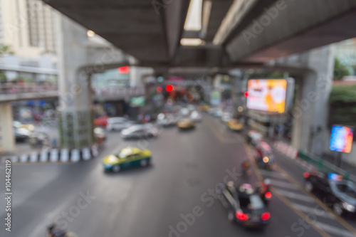 City Traffic Lights Background With Blurred Lights bangkok thail © abzolutewin