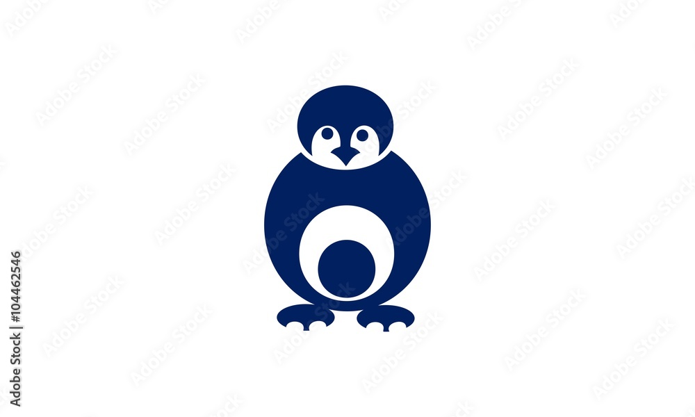 Fototapeta premium Vector penguin in cartoon style
