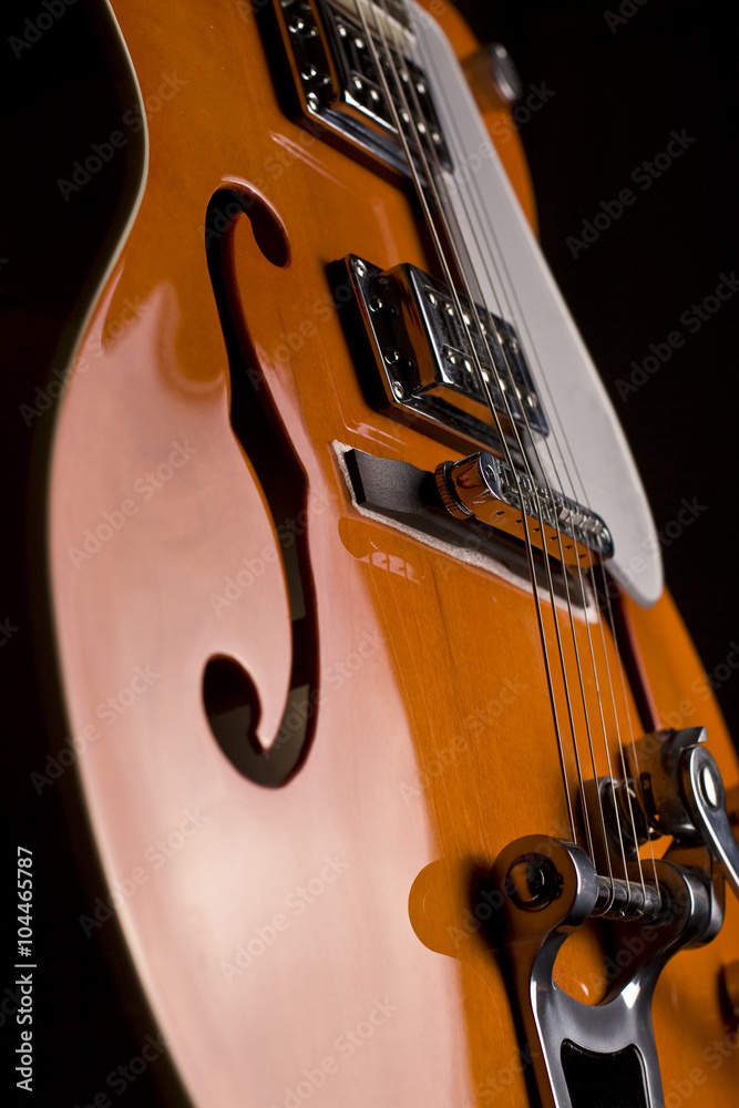 Fototapeta premium Pomarańczowa gitara elektryczna