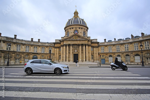 Paris, France - February 11, 2016: classical building in the center of Paris, France
