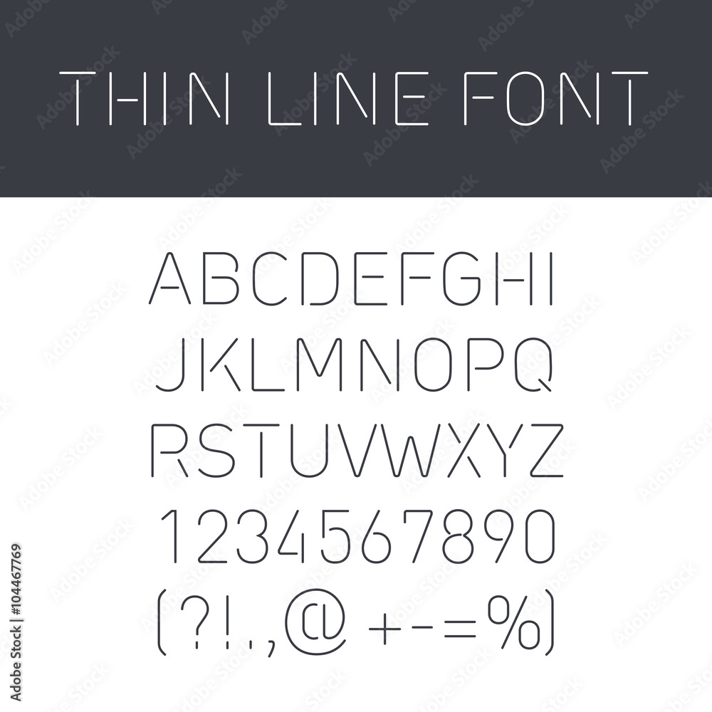 Font Thin Lines Font Thin Lines