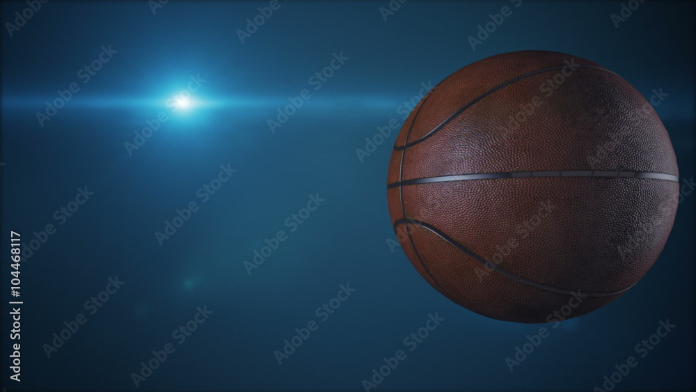 Basketball, Rotation on black background, loop Basketball, Rotation on black background, loop
