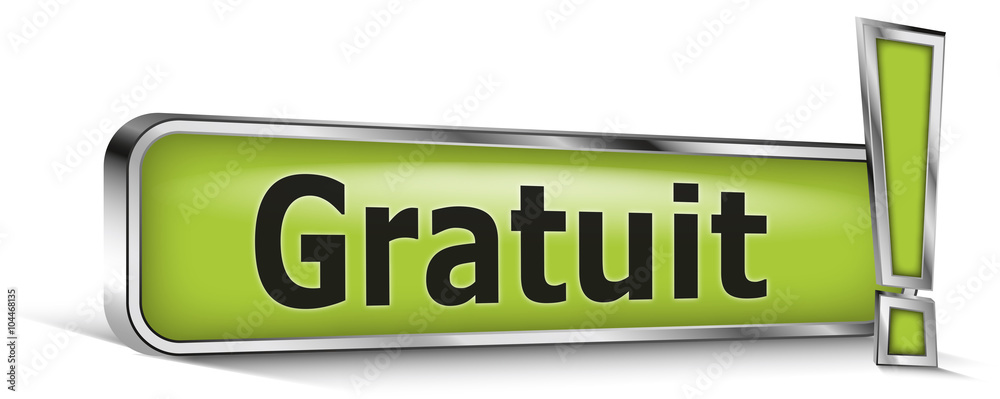 Gratuit sur panneau vert Gratuit sur panneau vert