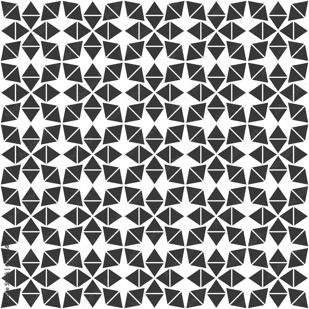 Seamless monochrome triangle pattern background