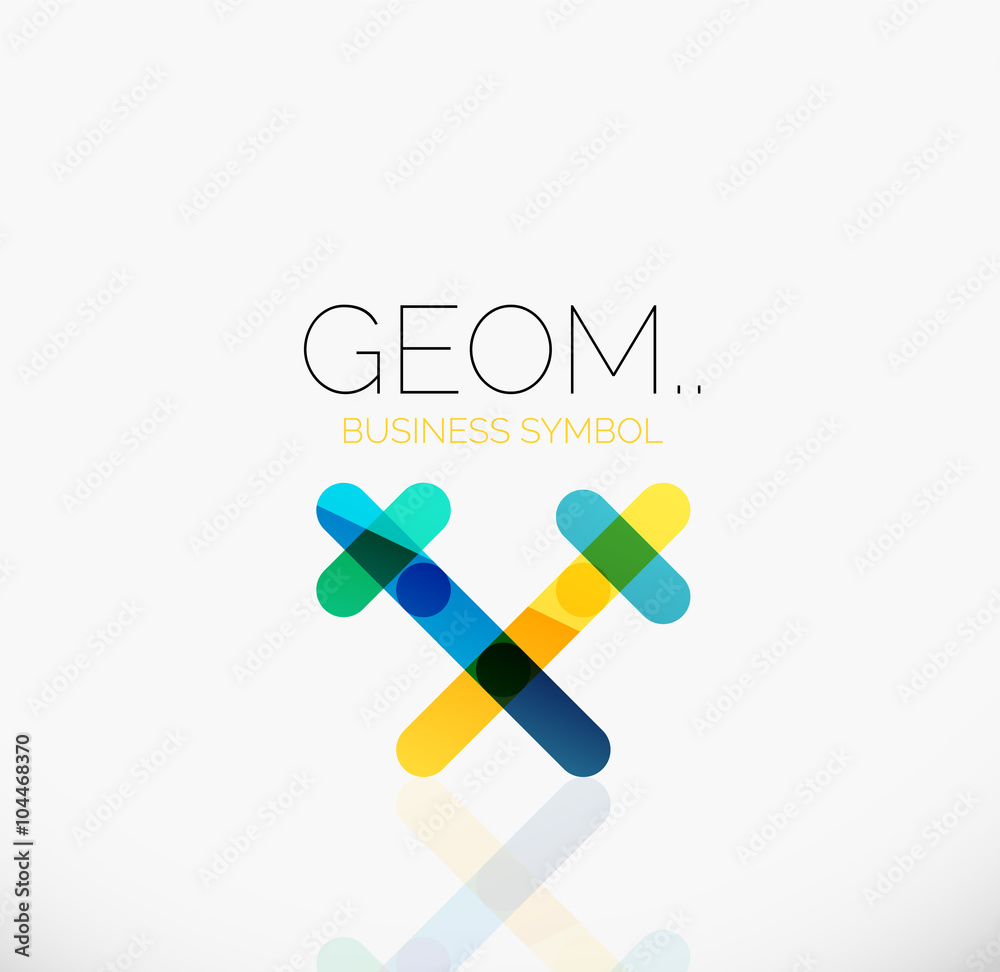 Logo, linear abstract geometric icon Logo, linear abstract geometric icon