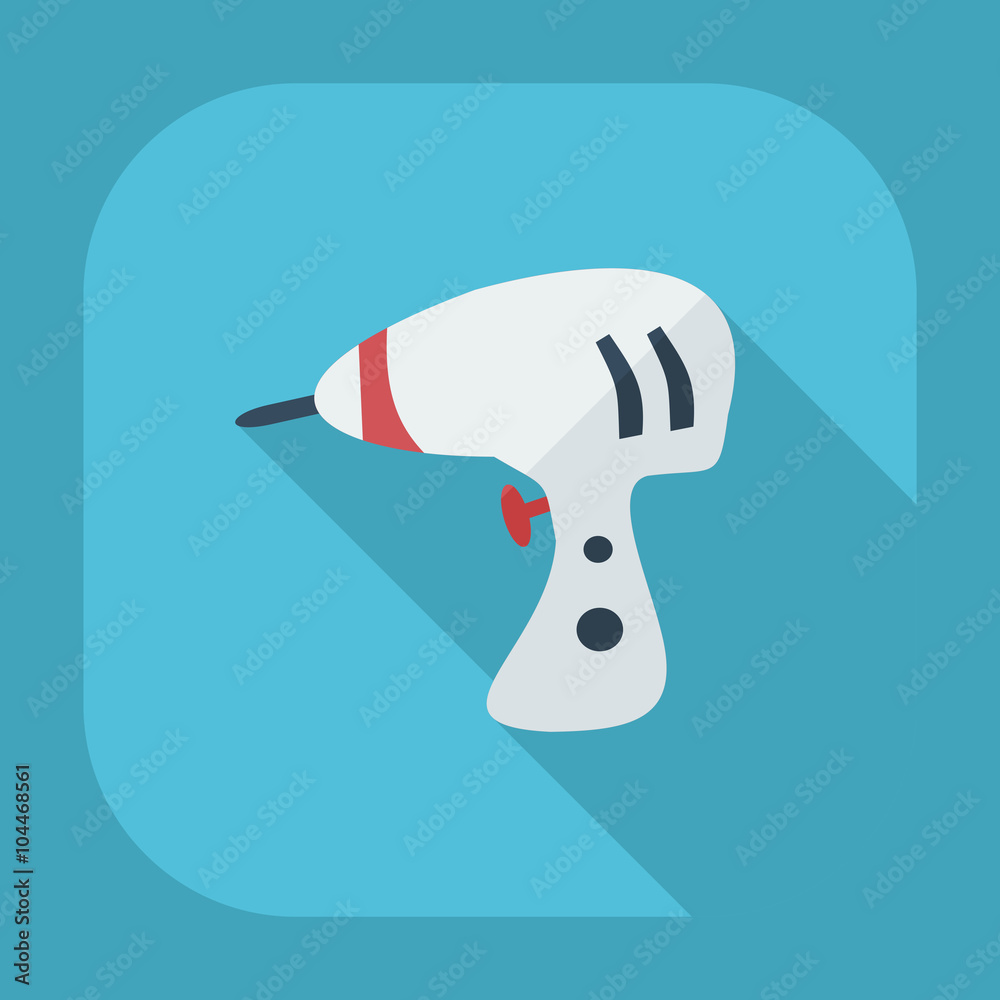 Flat modern design with shadow icons drill Flat modern design with shadow icons drill