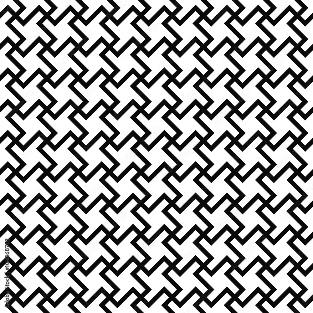 Black white seamless floor pattern
