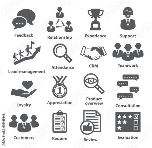 Business management icons. Pack 03.