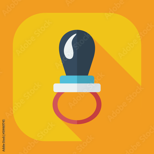 Flat modern design with shadow icons soother