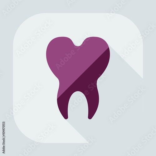 Flat modern design with shadow icons tooth