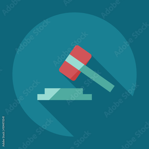 Flat modern design with shadow icons law