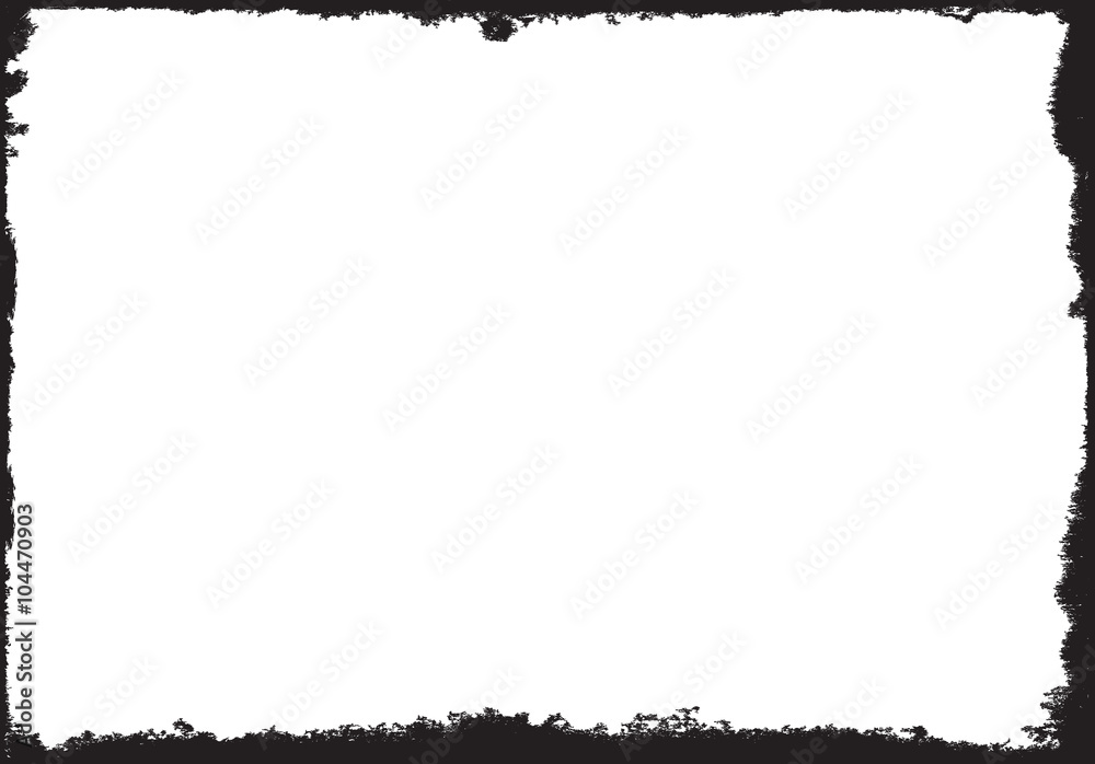 vector grunge black frame with white background for your text