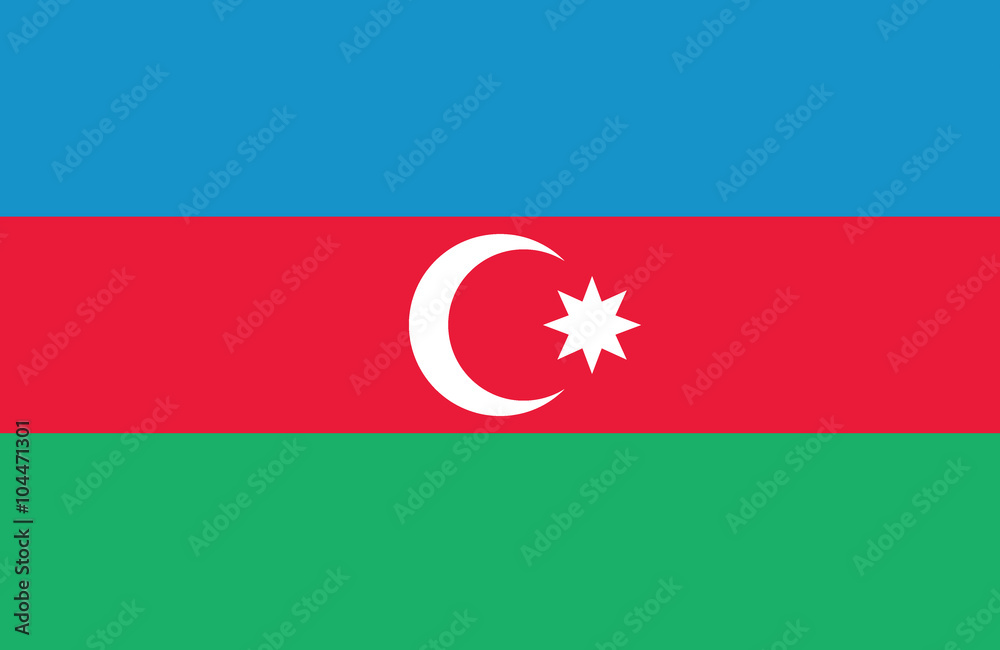 Naklejka premium Azerbaijan flag