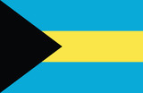 The Bahamas flag.