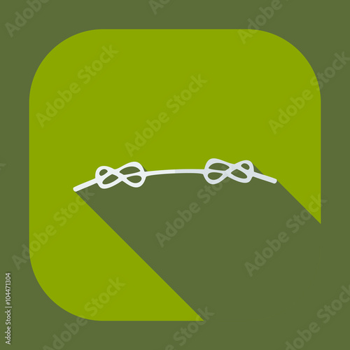 Flat modern design with shadow icons marine rope