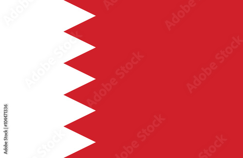 The Bahrain flag.