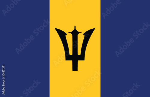 Barbados flag.