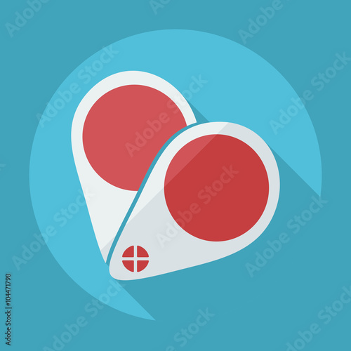Flat modern design with shadow icon optics
