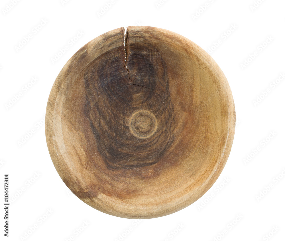 Wooden bowl isolated Wooden bowl isolated